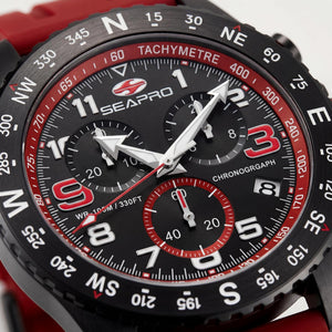 Seapro Men's Watch — front view, Quartz movement 44mm