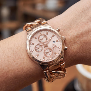 Seiko JV1224 Women's Watch — side view, Stainless Steel case 40mm