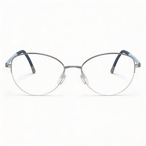 Silhouette Illusion Nylor 4560 Oval Eyeglasses for Men — front view, Metal