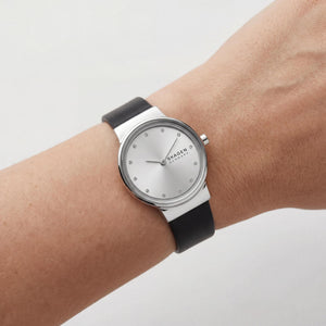 Skagen Freja Lille Women's Watch — side view, Stainless Steel case 26mm