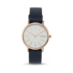 Skagen Signatur Lille White Dial Rose Gold Women's Watch, 30mm