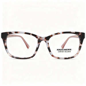 Skechers Square Eyeglasses for Men — front view, Plastic