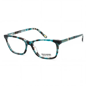 Skechers Se2154 Blue Rectangle Eyeglasses Unisex, Plastic frame