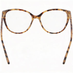 Skechers SE2215 Cat Eye Eyeglasses Women — side view, Havana temples