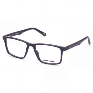 Skechers Se3301 Matte Blue Rectangle Eyeglasses for Men, Injected frame
