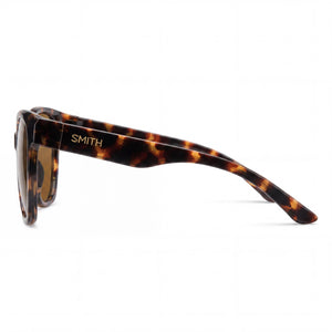 Smith Oval Sunglasses Women — side view, Polarized ChromaPop Brown lens