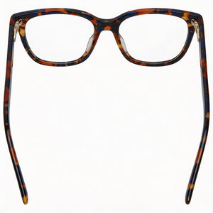 Smith Square Eyeglasses Women — side view, Havana Acetate temples