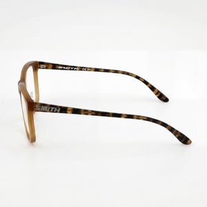 Smith Modern Brown Rectangle Eyeglasses for Men — front view, Metal