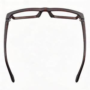 Smith Odyssey MVC Rectangle Eyeglasses Men — side view, Havana Plastic temples