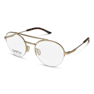 Smith Porter Gold Round Eyeglasses for Men, Stainless Steel frame