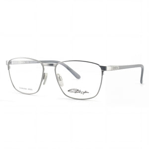 Smith Ralston Silver Rectangle Eyeglasses for Men, Metal frame