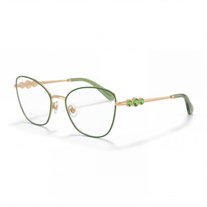 Swarovski SK1034 Green/Gold Cat Eye Eyeglasses for Women, Metal frame