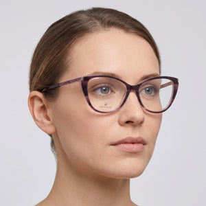 Swarovski SK5414 Cat Eye Eyeglasses Women — side view, Red Not specified temples