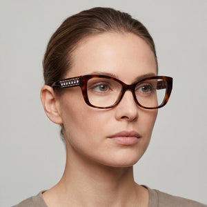 Swarovski SK5452 Havana Eyeglasses Women — lifestyle wear, office and reading