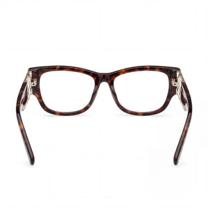 Swarovski SK5473 Cat Eye Eyeglasses Women — side view, Havana Plastic temples