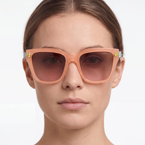 Swarovski Sk6041 Square Sunglasses for Women — interior view, Non-Polarized lens detail