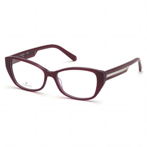 Swarovski Violet Rectangle Eyeglasses for Women, Plastic frame
