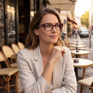 Swarovski Violet Eyeglasses Women — lifestyle wear, office and reading