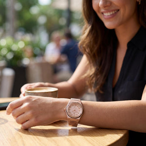TechnoMarine CORAL Legacy TM-416058 Women's Watch — dial detail, Rose Gold Analog display