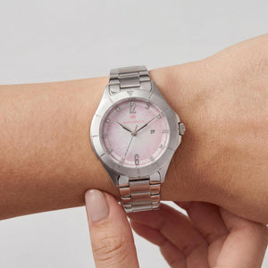 TechnoMarine Luna TM-826006 Women's Watch — side view, Stainless Steel case 33mm