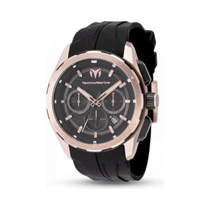 TechnoMarine TM-318102 Black Dial Stainless Steel Unisex Watch, 43mm