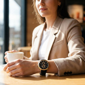 TechnoMarine TM-318124 Unisex Watch — dial detail, Black Analog display