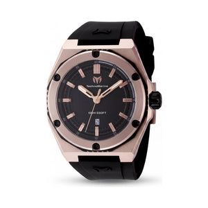 TechnoMarine TM-416071 Black Dial Stainless Steel Unisex Watch, 45mm