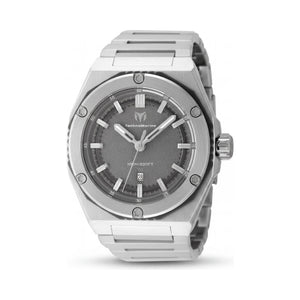 TechnoMarine TM-416074 Grey Dial Stainless Steel Unisex Watch, 45mm