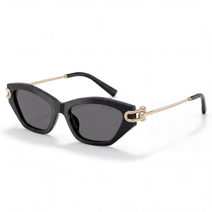 Tiffany & Co. TF 4231U Black Cat Eye Sunglasses for Women, Grey lens