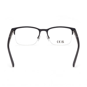 Timberland Rectangular Rectangle Eyeglasses for Men — interior view, Plastic or polycarbonate demo lenses