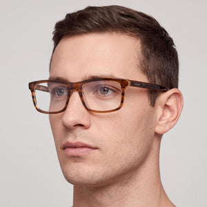 Timberland Tb50023 Rectangle Eyeglasses for Men — interior view, demo lenses
