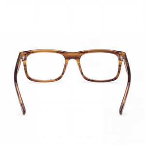 Timberland Tb50023 Rectangle Eyeglasses Men — side view, Brown temples