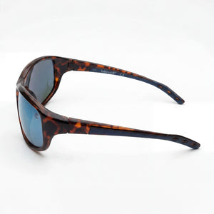 Timberland TB7163 Rectangle Sunglasses Men — side view, Polarized Smoke lens