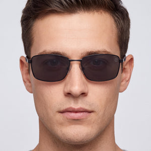 Timberland TB9233 Rectangle Sunglasses for Men — interior view, Non-Polarized lens detail