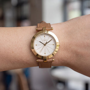 Timex TW2P79500 Women's Watch — wrist wear, Genuine Leather band for business and formal occasions