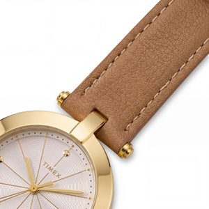 Timex TW2P79500 Women's Watch — side view, Genuine Leather band 40mm