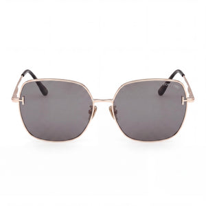 Tom Ford Classic Rectangle Sunglasses Unisex — front view, Metal frame