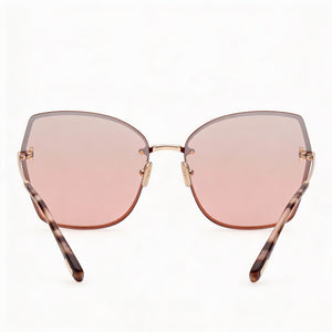 Tom Ford Classic Square Sunglasses Women — side view, Gold frame