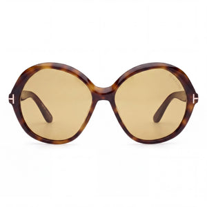 Tom Ford FT 1282 Oval Sunglasses Unisex — front view, Plastic frame