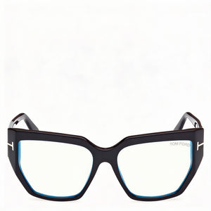 Tom Ford FT 5951-B Rectangle Eyeglasses Unisex — front view, Acetate
