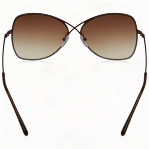 Tom Ford FT0250 Butterfly Sunglasses Unisex — side view, Non-Polarized Brown Gradient lens