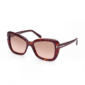 Tom Ford Ft1008 Maeve Havana Rectangle Sunglasses for Unisex, Brown lens