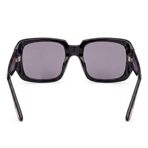 Tom Ford FT1035-N Square Sunglasses Unisex — side view, Non-Polarized Dark Grey lens