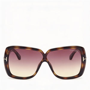 Tom Ford FT1037 Square Sunglasses for Women — front view, Plastic frame