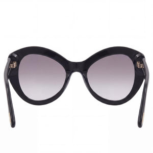 Tom Ford FT1084 Butterfly Sunglasses Women — side view, Non-Polarized Smoke Gradient lens