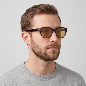 Tom Ford FT1180 Havana Sunglasses Men — lifestyle wear, rooftop evenings and sunset hours
