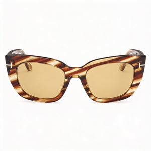 Tom Ford FT1190 Cat Eye Sunglasses for Unisex — front view, Havana frame
