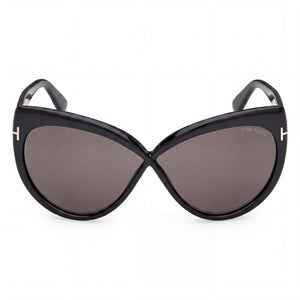 Tom Ford FT1196 Cat Eye Sunglasses for Men — front view, Black frame
