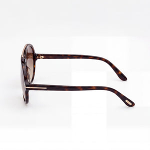 Tom Ford FT1210 Aviator Sunglasses Unisex — side view, Non-Polarized Black lens