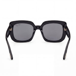 Tom Ford Ft1220 Square Sunglasses Women — side view, Non-Polarized Smoke lens